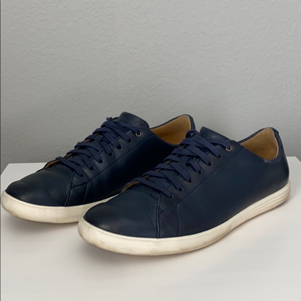 Cole Haan 👟 Grand ØS Blue Leather Shoes Lace Up
